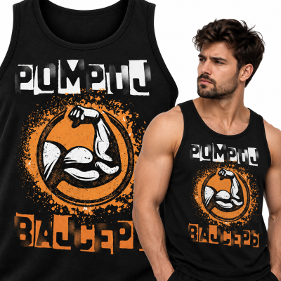 TANK TOP NA SIŁOWNIĘ  POMPUJ BAJCEPS